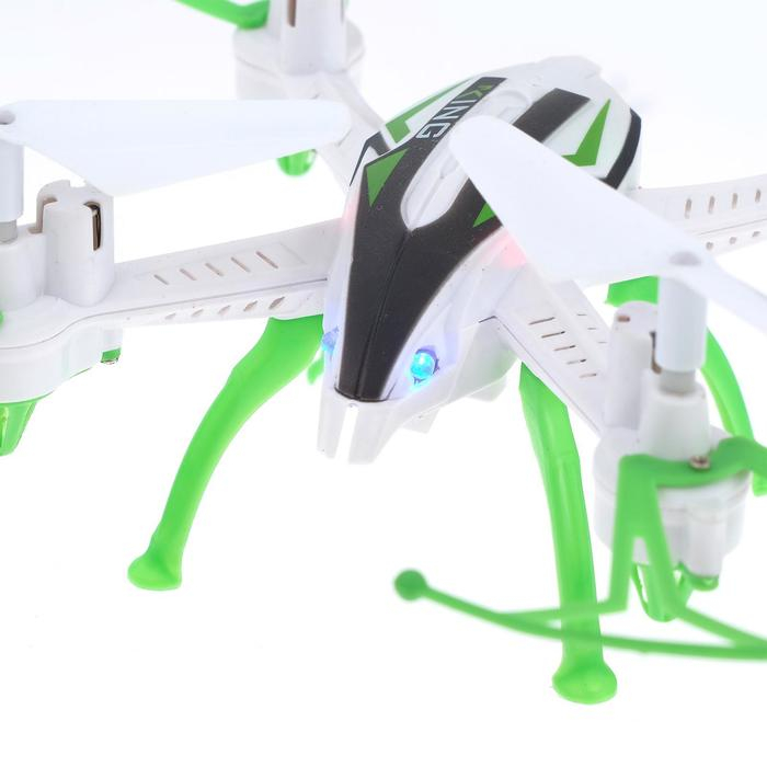 Квадрокоптер радиоуправляемый SKYDRONE, работает от аккумулятора, цвет зелёный Квадрокоптер радиоуправляемый SKYDRONE, работает от аккумулятора, цвет зелёный