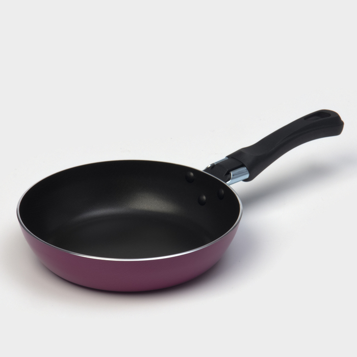 Сковорода Colibri, d=16 см, пластиковая ручка, антипригарное покрытие, цвет розовый Сковорода Colibri, d=16 см, пластиковая ручка, антипригарное покрытие, цвет розовый