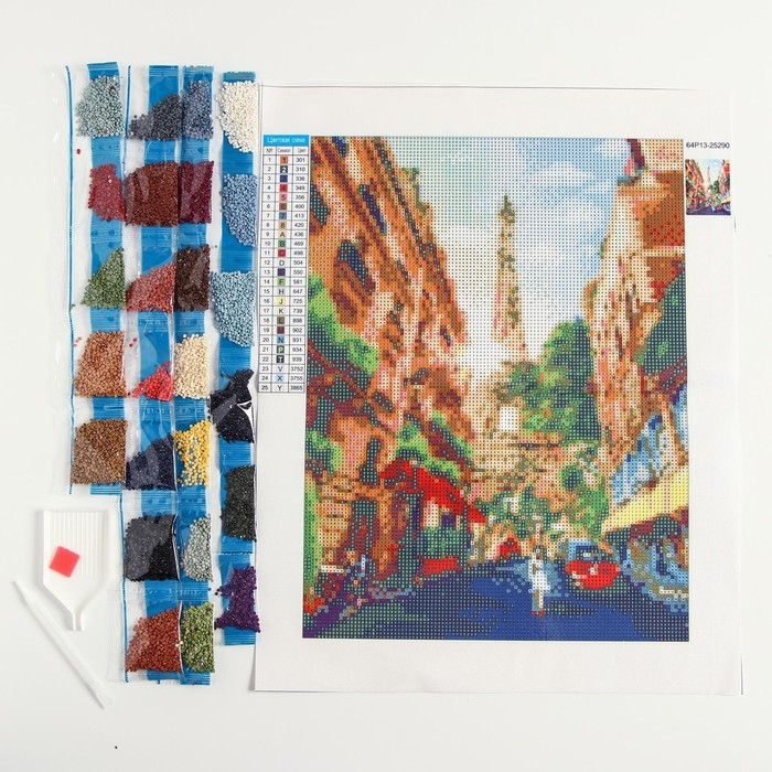 Алмазная мозаика с полным заполнением на холсте «Париж» 30х40 см Алмазная мозаика с полным заполнением на холсте «Париж» 30х40 см