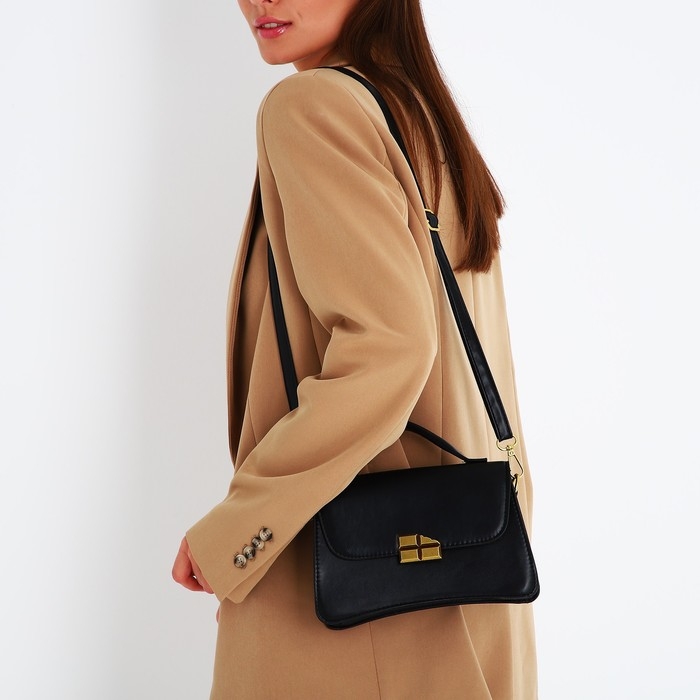 Сумка-мессенджер на магните, цвет чёрный Сумка-мессенджер на магните, цвет чёрный