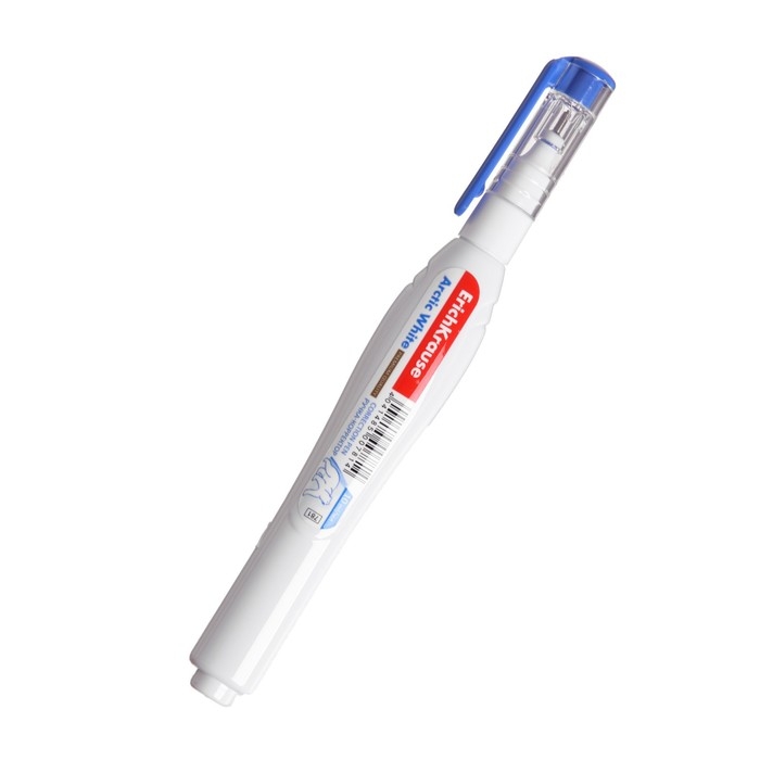 Ручка-корректор 10 мл, Erich Krause ARCTIC WHITE, с металлическим наконечником, в пакетике