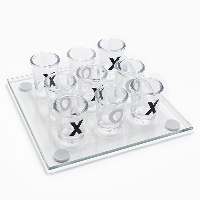 Игра  Игра "Пьяные Крестики-нолики", 13 х 13 см, 9 стопок, стопка 3 х 2.5 см