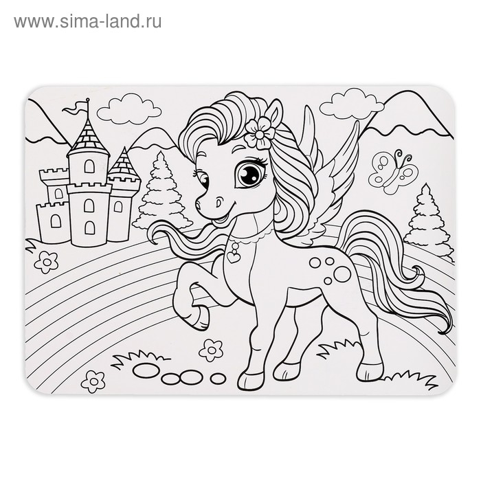 Пазл в рамке «Страна пони», 34 детали + раскраска Пазл в рамке «Страна пони», 34 детали + раскраска