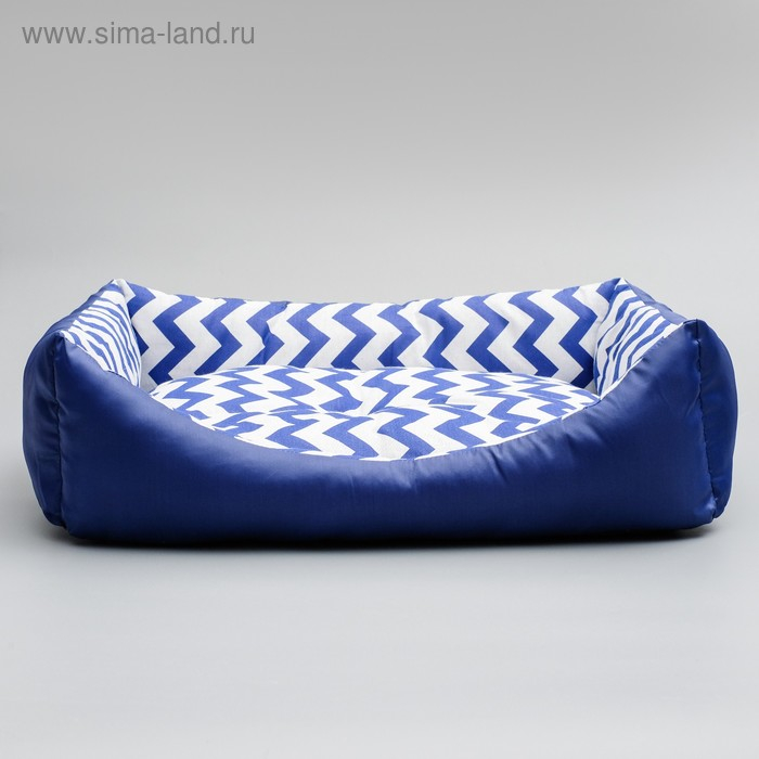 Лежанка  Лежанка "Зиг-заг", 55 х 45 х 15 см, синяя
