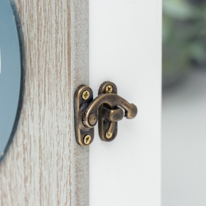 Ключница дерево 6 крючков Ключница дерево 6 крючков "Сердце и бант" серый 25,5х7х21 см