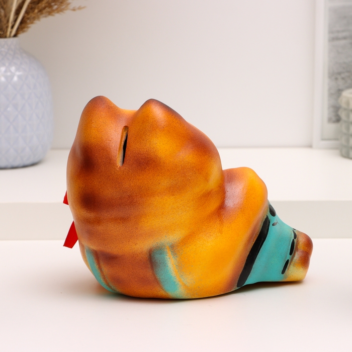 Копилка Копилка "Лежащий кот" рыжий