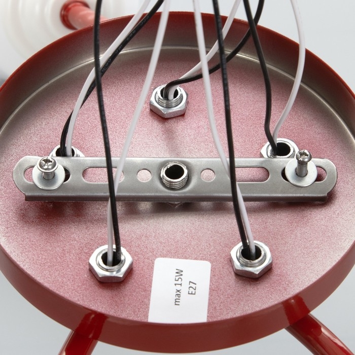 Люстра "Онлайн" (цил.) 5х15Вт Е27 МОДЕЛЬ:BR 00287 красный 52х52х15см