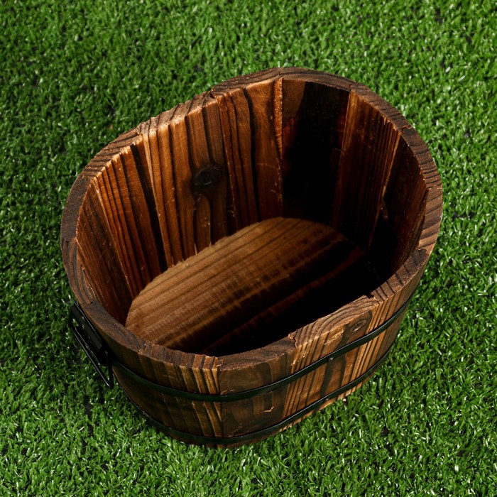 Набор деревянных кашпо, овальных 22х18х14см Набор деревянных кашпо, овальных 22х18х14см