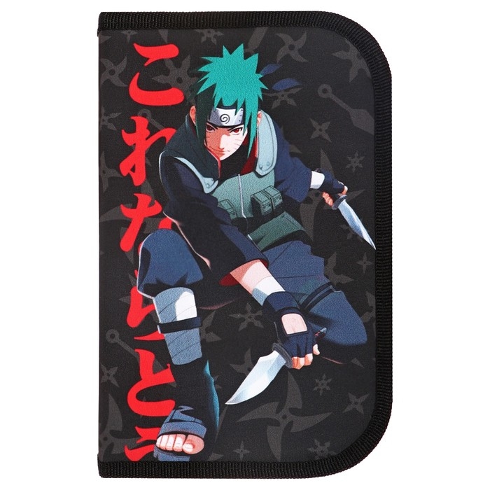 Пенал 1 секция, 130 х 210 х 40 мм, 2 откидные планки, тканевый, Calligrata TOP, Content  Пенал 1 секция, 130 х 210 х 40 мм, 2 откидные планки, тканевый, Calligrata TOP, Content "Аниме клинок"