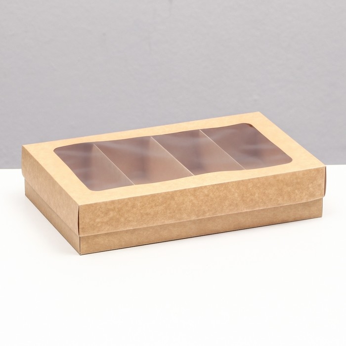 Коробка для макарун, с ложементом, крафт 26,5 х 16,5 х 5,5 см Коробка для макарун, с ложементом, крафт 26,5 х 16,5 х 5,5 см