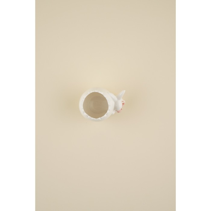 Подставка керамическая для яйца «Зайка», 9×6,5×7 см, цвет белый Подставка керамическая для яйца «Зайка», 9×6,5×7 см, цвет белый