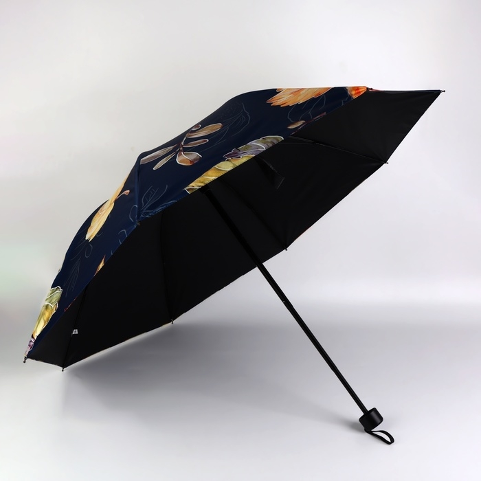 Зонт механический «Листопад», эпонж, 4 сложения, 8 спиц, R = 48/56 см, D = 112 см, цвет МИКС Зонт механический «Листопад», эпонж, 4 сложения, 8 спиц, R = 48/56 см, D = 112 см, цвет МИКС