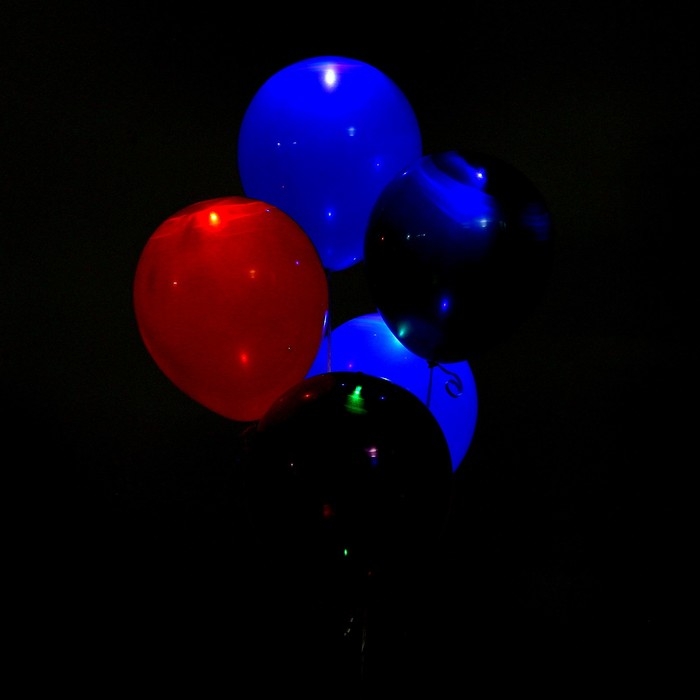 Шар латексный 12 Шар латексный 12" «Шар с диодом», набор 5 шт.