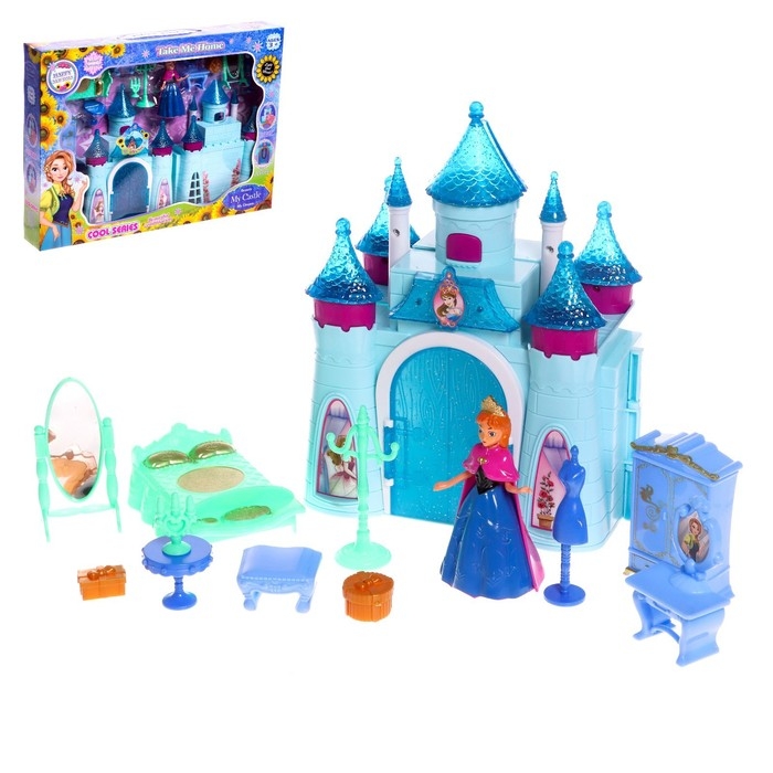 Замок для кукол «Чудо» с аксессуарами, свет, звук Замок для кукол «Чудо» с аксессуарами, свет, звук