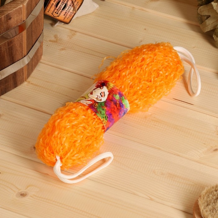 Мочалка банная Мочалка банная "Бублик", цвет микс 25 см