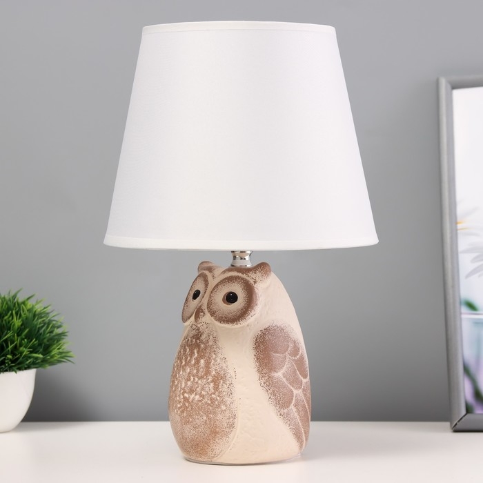 Настольная лампа Настольная лампа"Филин" Е14 40Вт коричневый 20х20х32см