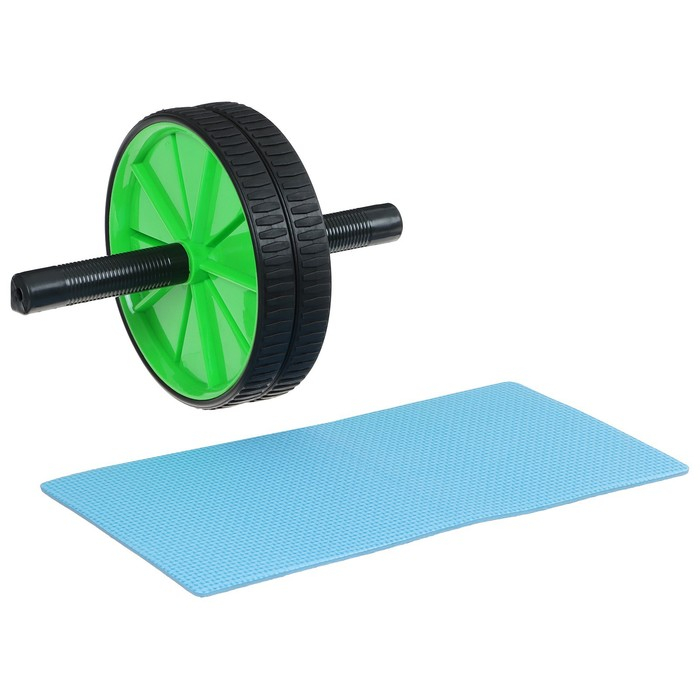 Ролик для пресса ONLYTOP, 2 колеса, 20х17х17 см, цвета МИКС Ролик для пресса ONLYTOP, 2 колеса, 20х17х17 см, цвета МИКС