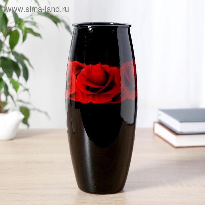 Ваза Ваза "Лолита" роспись на крашеном стекле, d-7; 10х23 см, V=1,2л