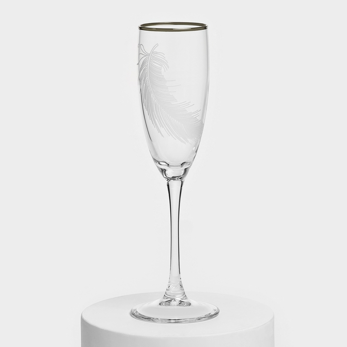 Набор стеклянных бокалов «Перо», 170 мл, 6 шт Набор стеклянных бокалов «Перо», 170 мл, 6 шт