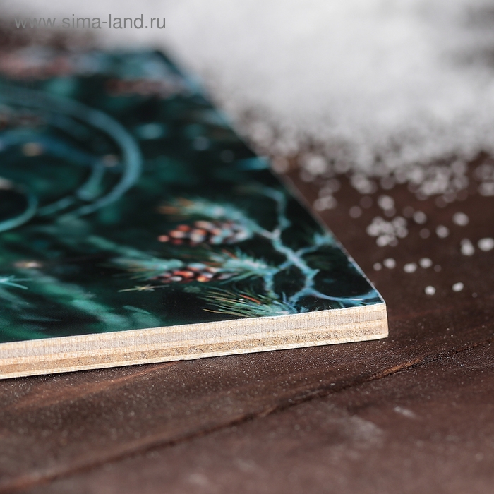 Доска разделочная Доляна «С Новым 2025 годом! Снеговичок», 23×16 см Доска разделочная Доляна «С Новым 2025 годом! Снеговичок», 23×16 см