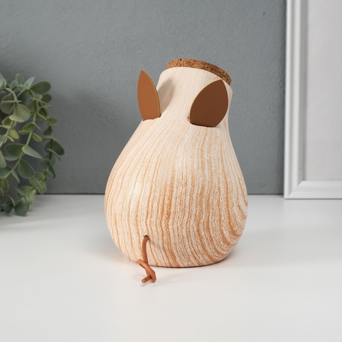 Копилка керамика Копилка керамика "Свинья мордашка с большим пяточком" под дерево 13,3х11,7х16,3 см