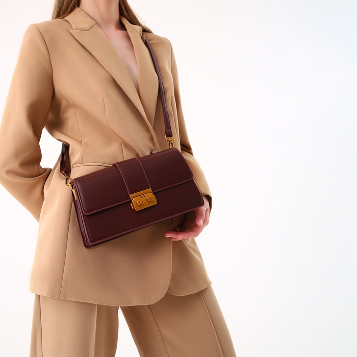 Сумка женская TEXTURA, средний размер, цвет тёмно-коричневый Сумка женская TEXTURA, средний размер, цвет тёмно-коричневый