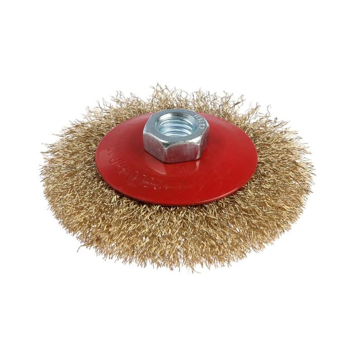 Щетка металлическая для УШМ ЛОМ,  Щетка металлическая для УШМ ЛОМ, "тарелка", М14, 100 мм