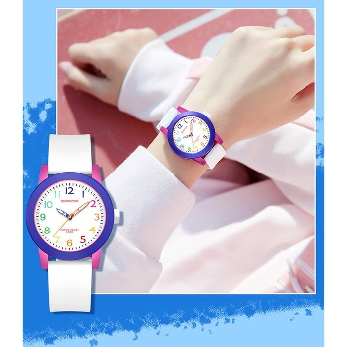 Часы наручные кварцевые детские, d-3.4 см, водонепроницаемые, светящиеся, ремешок силикон, белые 9 Часы наручные кварцевые детские, d-3.4 см, водонепроницаемые, светящиеся, ремешок силикон, белые 9