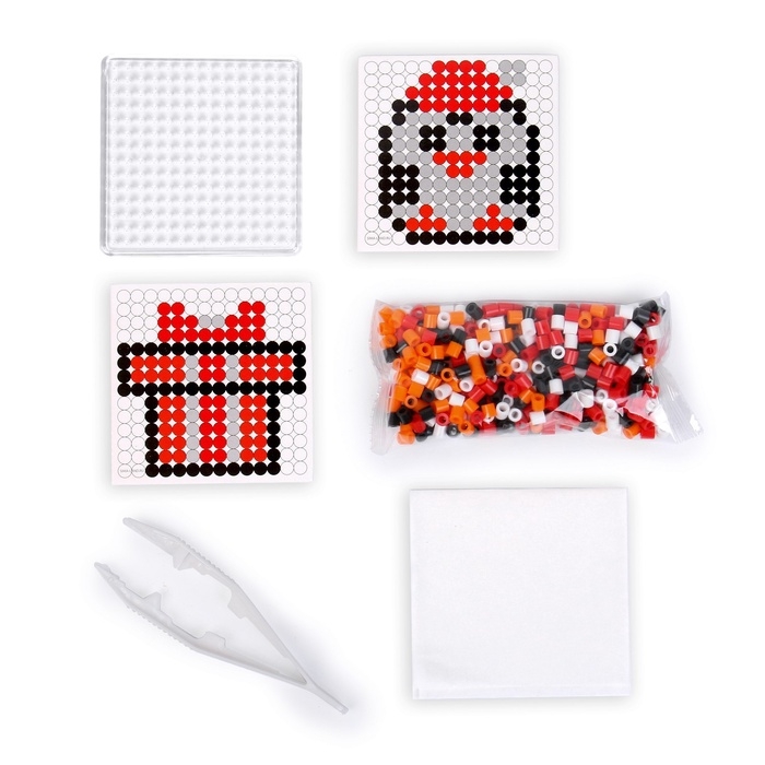 Термомозаика на новый год «Пингвинчик» с пинцетом, новогодний набор для творчества Термомозаика на новый год «Пингвинчик» с пинцетом, новогодний набор для творчества