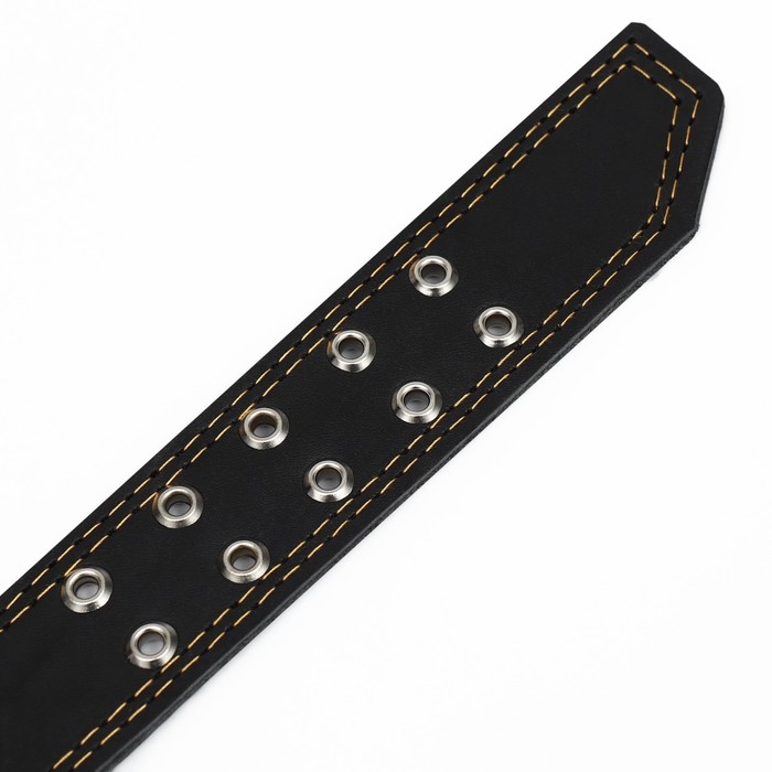 Ошейник кожаный двухслойный, 85 х 4.5 см, ОШ 50-70 см, чёрный Ошейник кожаный двухслойный, 85 х 4.5 см, ОШ 50-70 см, чёрный