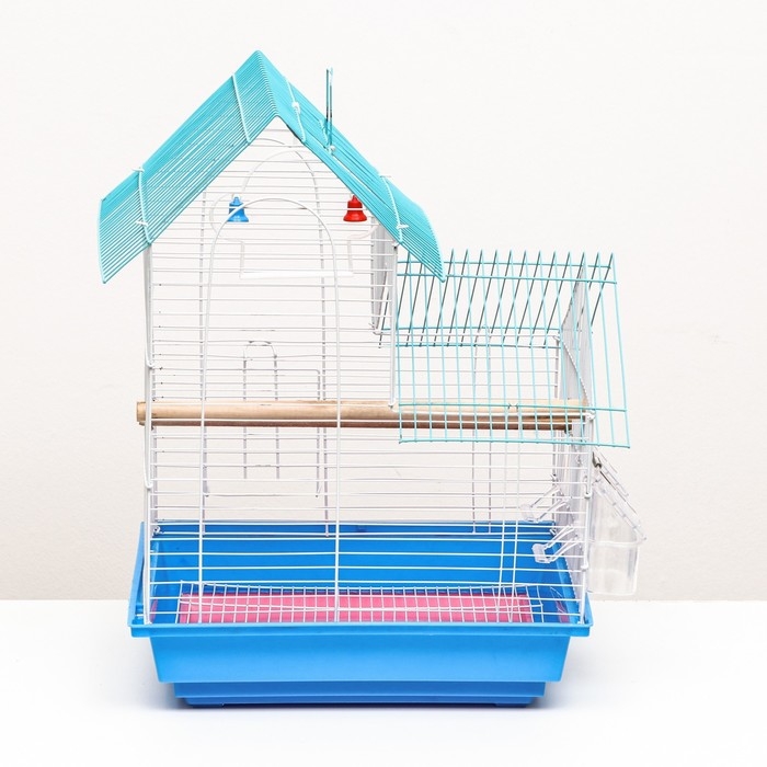 Клетка для птиц укомплектованная Bd-2/5h, 34 х 27 х 47 см, синяя Клетка для птиц укомплектованная Bd-2/5h, 34 х 27 х 47 см, синяя
