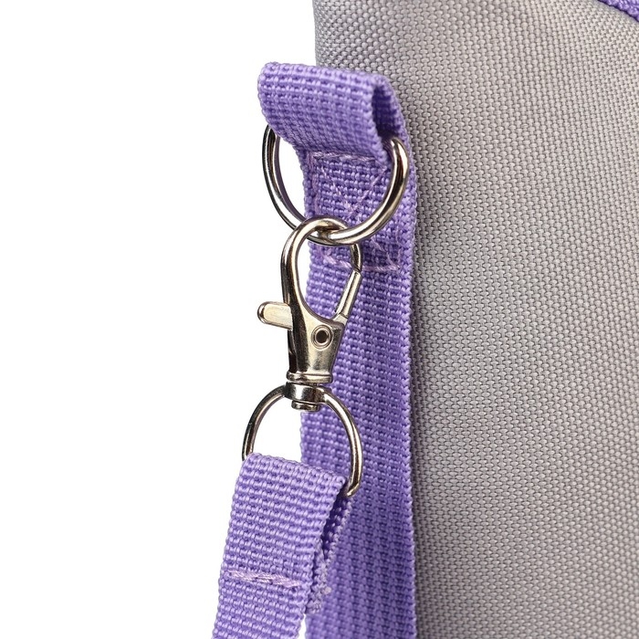 Термосумка для бутылочки M&B на молнии цвет серый/лаванда Термосумка для бутылочки M&B на молнии цвет серый/лаванда