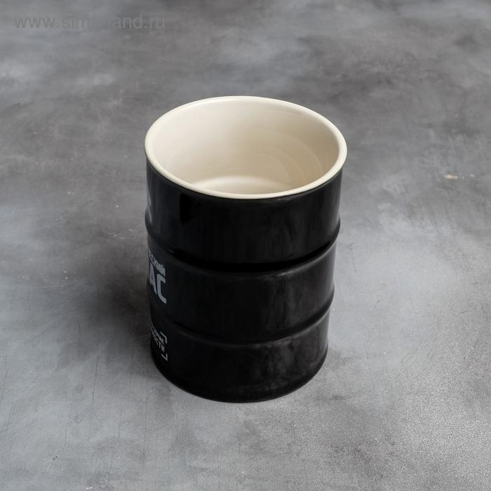 Кружка-бочка керамическая «Стратегический запас», 450 мл, цвет белый Кружка-бочка керамическая «Стратегический запас», 450 мл, цвет белый