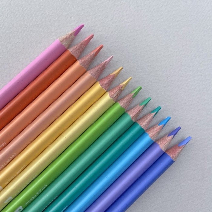 Карандаши цветные 12 цветов BrunoVisconti HappyColor Карандаши цветные 12 цветов BrunoVisconti HappyColor "Пастельные", трёхгранные, МИКС