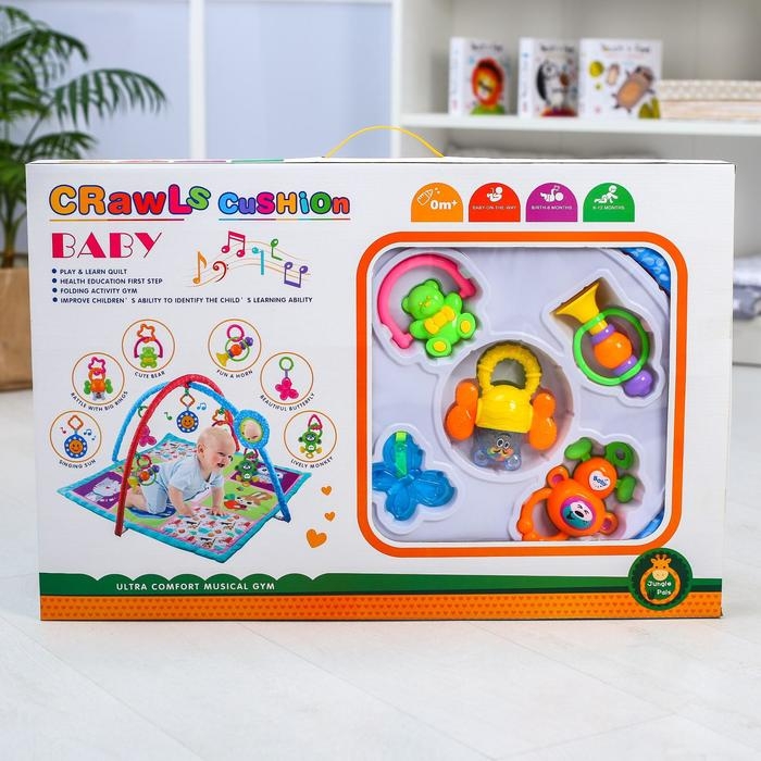 Развивающий коврик с дугами «Слоник» 6 элем.без музыки, р-р 85х85х0,5 см. Развивающий коврик с дугами «Слоник» 6 элем.без музыки, р-р 85х85х0,5 см.