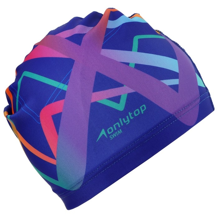 Шапочка для плавания взрослая ONLYTOP, тканевая, обхват 54-60 см Шапочка для плавания взрослая ONLYTOP, тканевая, обхват 54-60 см