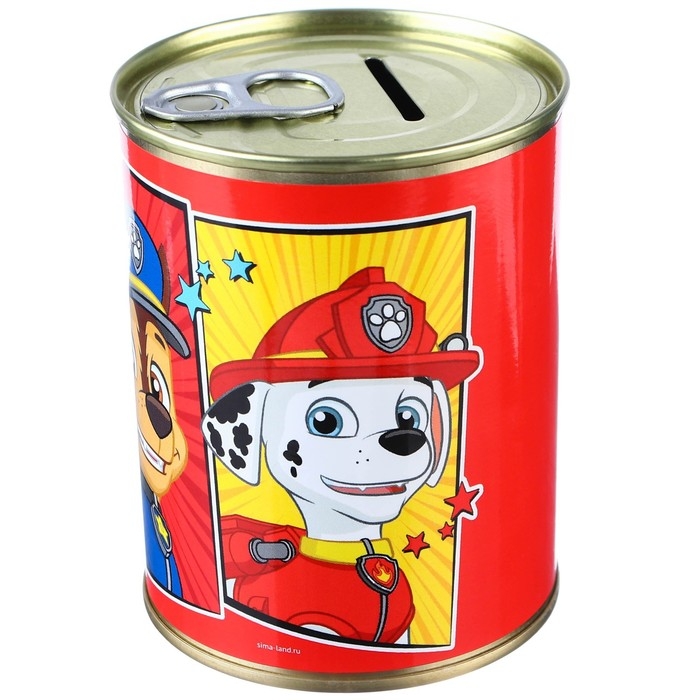 Копилка металлическая, 9,5 см х 7,5 см х 7,5 см Копилка металлическая, 9,5 см х 7,5 см х 7,5 см "На исполнение моей мечты!", Щенячий патруль