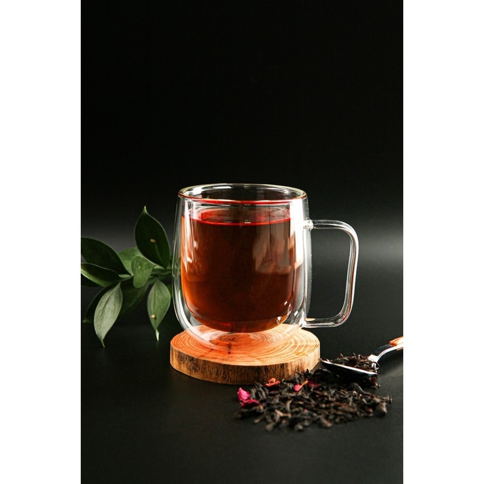 Кружка стеклянная с двойными стенками Magistro «Адель», 300 мл Кружка стеклянная с двойными стенками Magistro «Адель», 300 мл