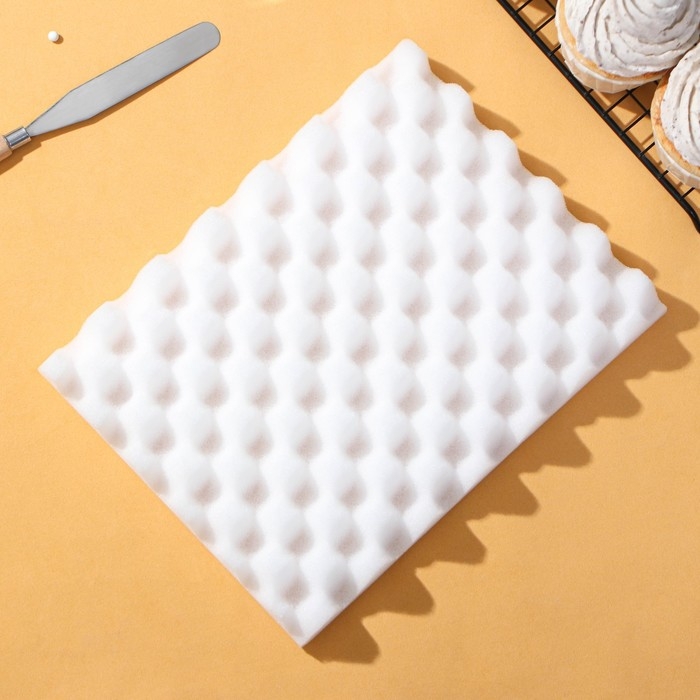 Мат для сушки цветов из мастики Доляна, 24,5×19×2,5 см, цвет белый Мат для сушки цветов из мастики Доляна, 24,5×19×2,5 см, цвет белый