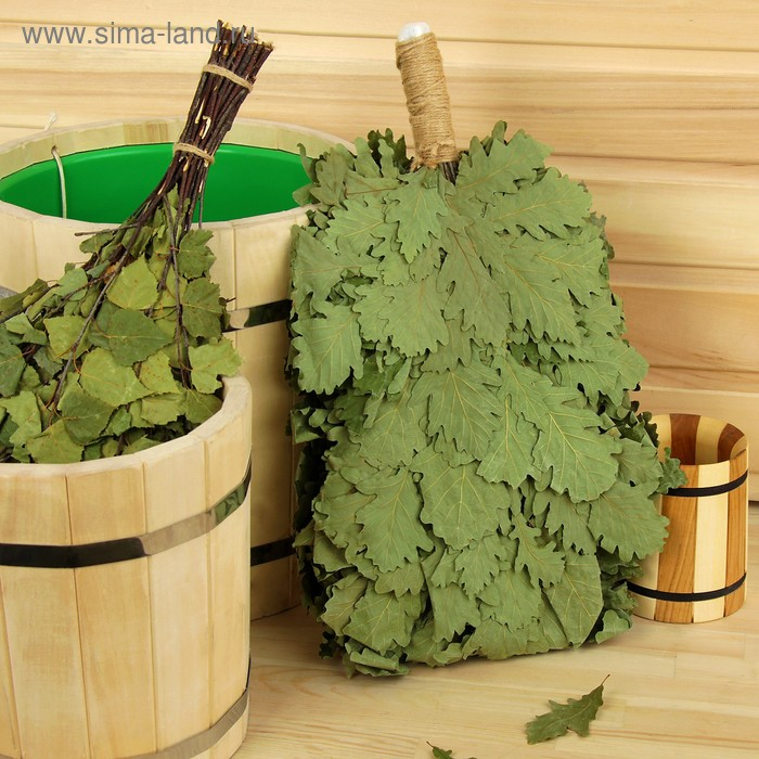 Веник для бани дубовый, 55 см Веник для бани дубовый, 55 см "Элитный" с обмотанной ручкой, объёмный