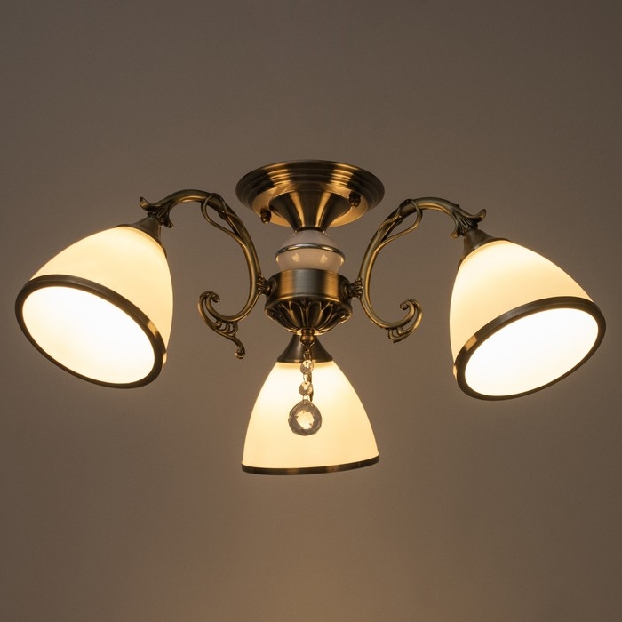 Люстра Люстра "Диего" 3xE27 40Вт бронза 50x50x28см