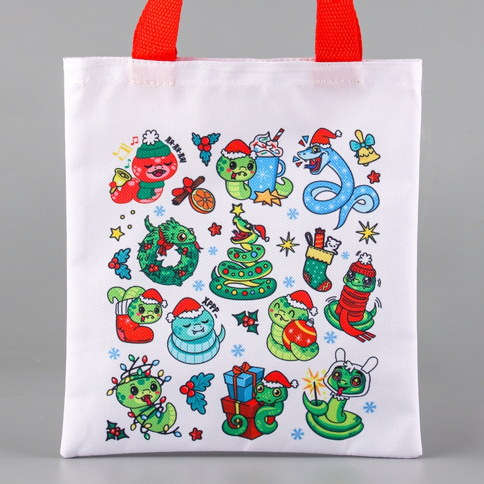 Новый год! Мешок для конфет «Змея: Стикеры» Новый год! Мешок для конфет «Змея: Стикеры»