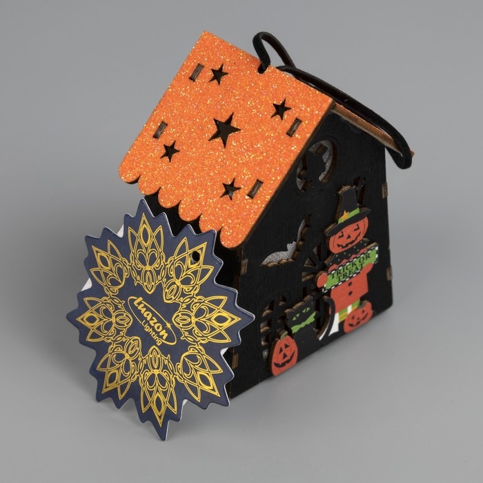 Светодиодная подвеска «Дом Джека» 7 × 9.5 × 6 см, пластик, батарейки LR1130х3 (в комплекте), свечение тёплое белое Светодиодная подвеска «Дом Джека» 7 × 9.5 × 6 см, пластик, батарейки LR1130х3 (в комплекте), свечение тёплое белое