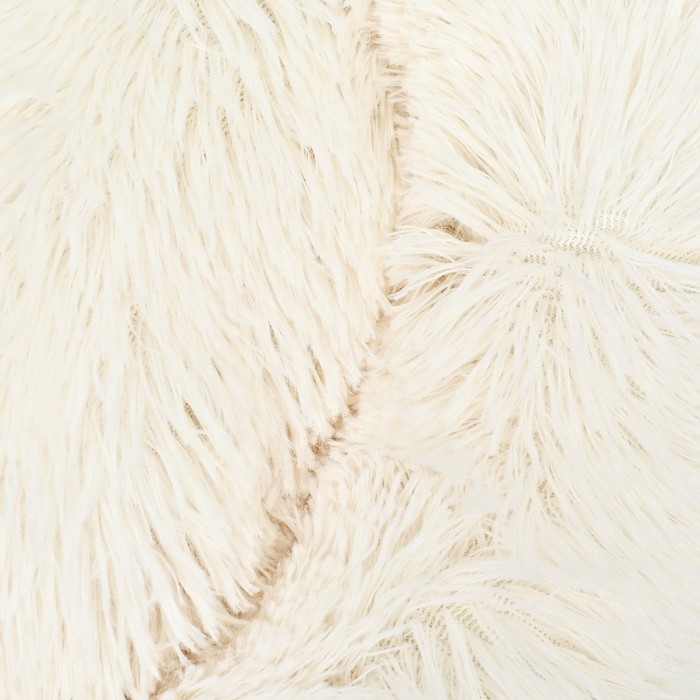 Лежанка для собак и кошек, длинный мех, 45 х 35 х 11 см, молочная Лежанка для собак и кошек, длинный мех, 45 х 35 х 11 см, молочная