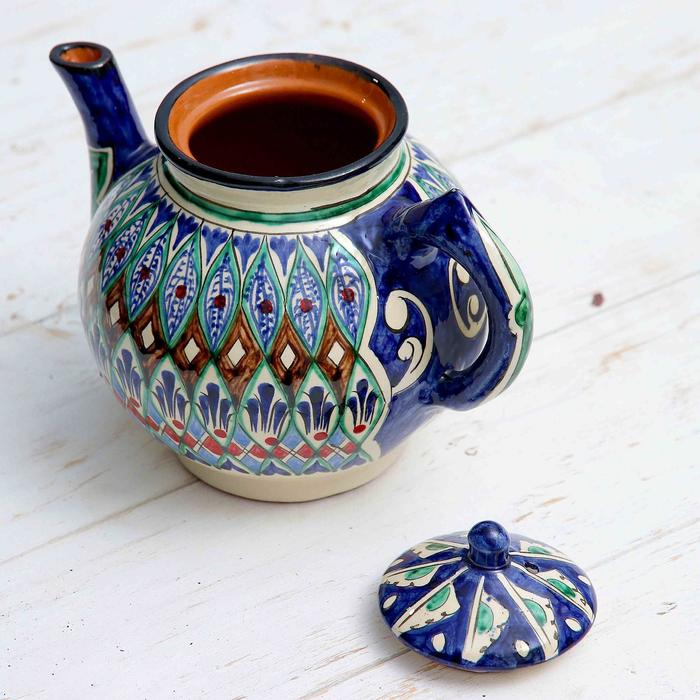 Чайник Риштанская Керамика Чайник Риштанская Керамика "Узоры", 1000 мл, микс