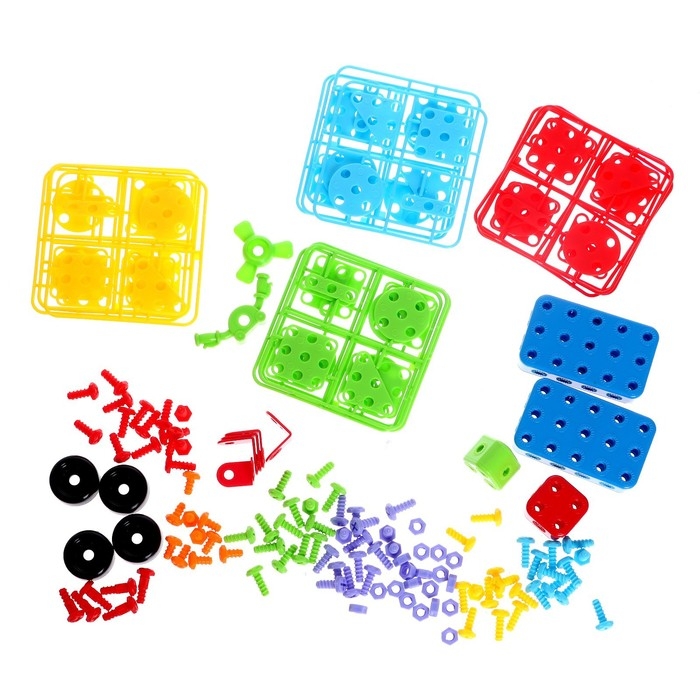 Конструктор в чемодане «Объёмная мозаика», с электрическим шуруповертом, 40 моделей, 200 деталей Конструктор в чемодане «Объёмная мозаика», с электрическим шуруповертом, 40 моделей, 200 деталей