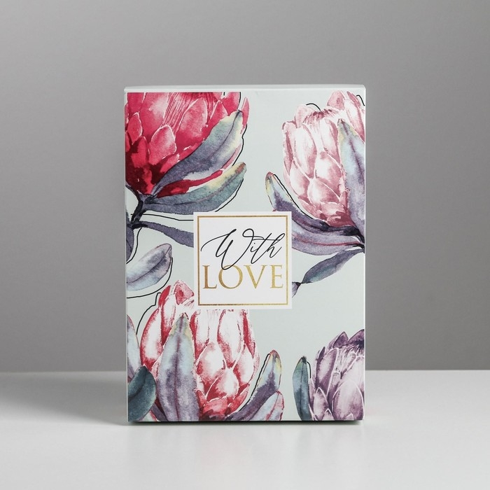 Коробка подарочная складная, упаковка, &laquo;Цветочная&raquo;, 21 х 15 х 7 см
