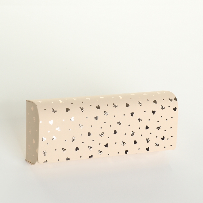 Футляр для очков на хлопушке, длина 15,5 см, цвет бежевый Футляр для очков на хлопушке, длина 15,5 см, цвет бежевый