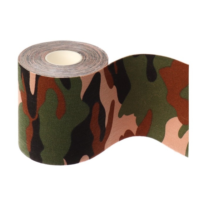 Кинезио - тейп, 7,5 см × 5 м, цвет камуфляж Кинезио - тейп, 7,5 см × 5 м, цвет камуфляж