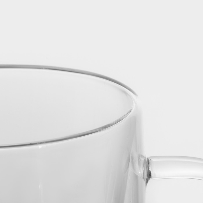 Кружка стеклянная с двойными стенками &laquo;Дуо&raquo;, 400 мл